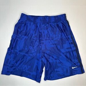 Nike Boys Blue Knit Mesh Lined Dri-FIT Shorts